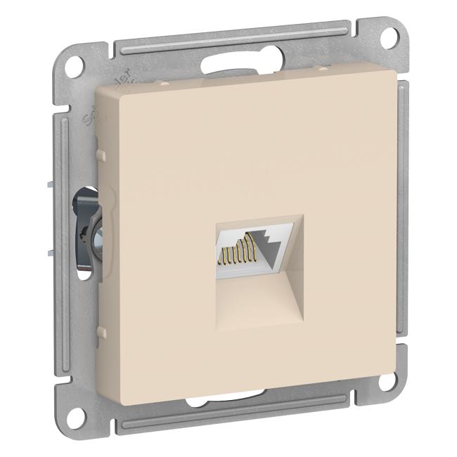 Schneider Electric ATN000283 ATLASDESIGN РОЗЕТКА компьютерная RJ45, кат.  5Е, механизм, БЕЖЕВЫЙ