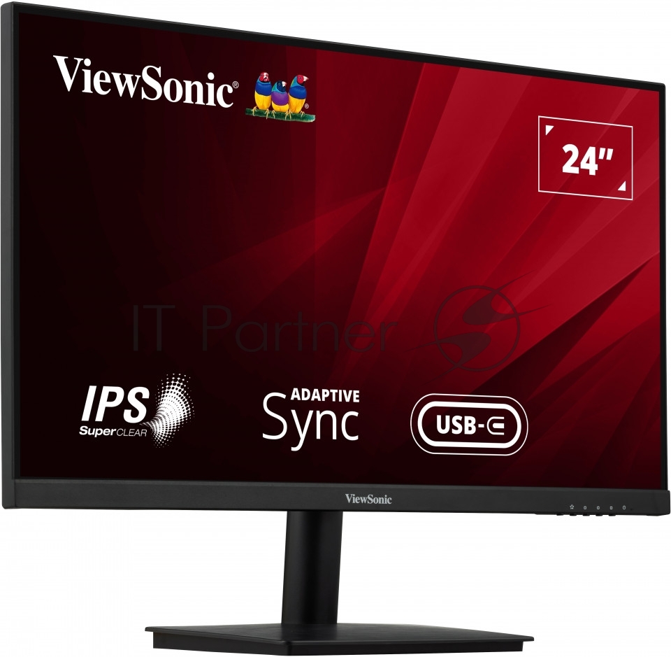 Монитор ViewSonic VA2409-MHU, IPS, 23.6", 1920×1080, 75 Гц, 1×HDMI, 1×USB-C