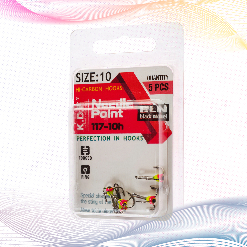 Крючки тройники с каплей KDF Needle Point 117-10h №10