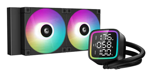 Система водяного охлаждения Deepcool LD240 ARGB Soc-AM5/AM4/1200/1700/1851 черный 4-pin 38.71dB Al LCD 280W 1476gr Ret (R-LD240-BKMSN-G-1)