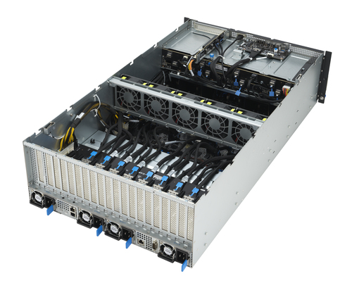 Сервер ASUS ESC8000-E11-SKU1 4U, 2x LGA4677, 32x DDR5, 8x SATA/SAS*, 1x M.2 (22110), 1x PCIex8 for HBA/RAID, 8x PCIex16 for dual-slot GPU, 1x PCIex16 for NIC card, 1x PCIex8 for NIC card, 2x 10Gbe, 4x 3000W