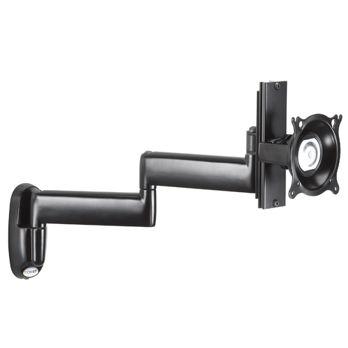 [KWD130B] Крепление настенное Chief KWD130B для монитора 10 - 30" VESA 100x100, расстояние от стены 12-47 см, наклон +/-15°, поворот 180°, регулировка высоты 12 см, черн.