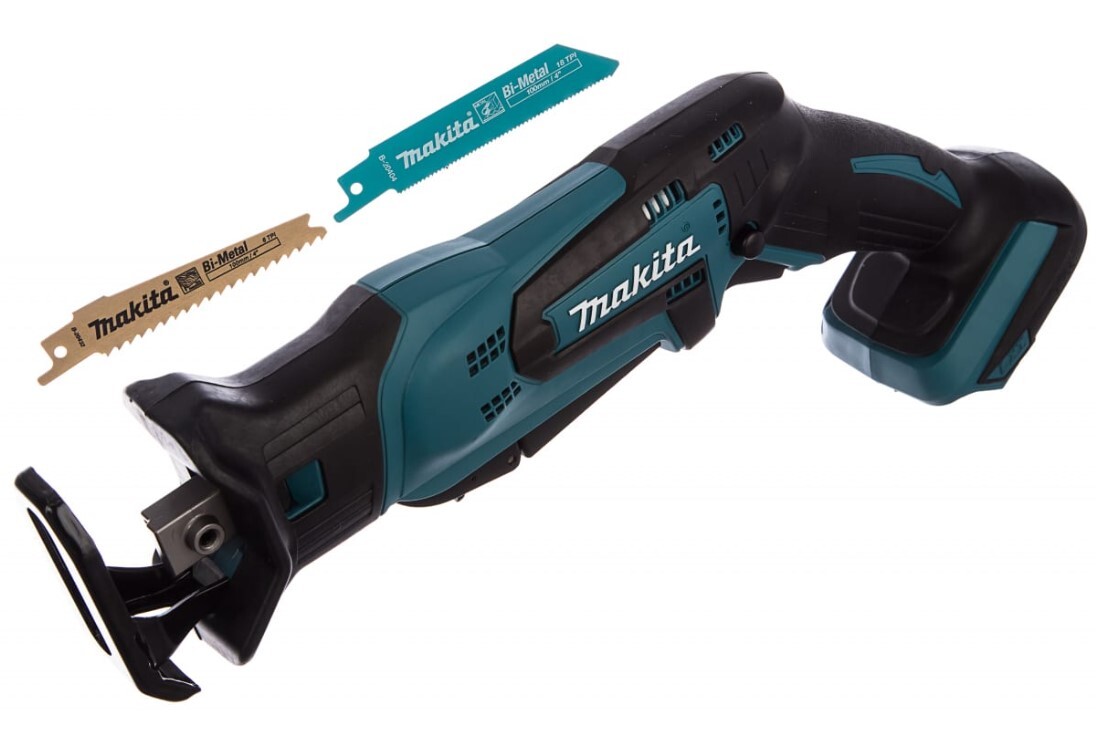 Makita DJR185Z Пила сабельная аккумуляторная [DJR185Z] {18В,Li-ion,0-3000об\м,ход-13мм,рез-50мм,1.5кг,кор,подсв,н-р пилок,б\акк и з\у}