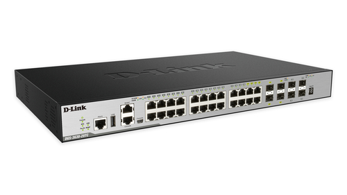 D-Link DGS-3630-28TC/A2ASI PROJ Управляемый L3 коммутатор, стек, 20x1000Base-T, 4x10GBase-X SFP+, 4xCombo 1000Base-T/SFP, ПО SI