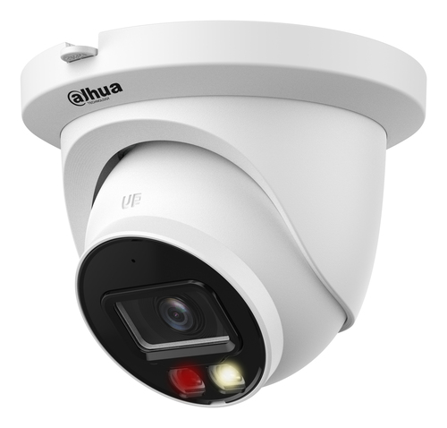 Уличная купольная IP-видеокамера Full-color с ИИ, 4Мп; 1/2.9 CMOS; объектив 2.8мм; WDR(120дБ); чувствительность 0.006лк@F1.6 сжатие: H.265+ H.265 H.264+ H.264 MJPEG; 2 потока до 4Мп@25к/с; видеоаналитика: SMD Plus (Умная детекция движения) охрана периметра