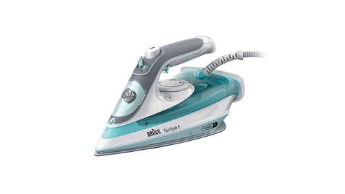Braun Утюг Braun TexStyle 5 SI5017GR бирюзовый (2700 Вт/ подошва - керамика/ паровой удар - 190 г/мин/ 2 м)