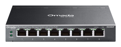 TP-Link ES208GP Omada 8-портовый гигабитный Easy Managed коммутатор с 8 портами PoE+