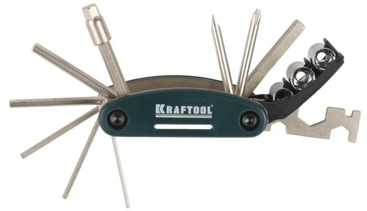 KRAFTOOL 16-в-1, набор для  обслуживания велосипеда (26182-H16)