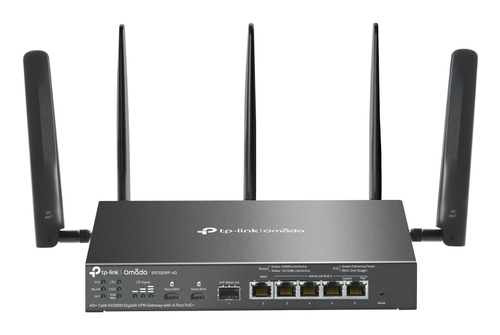 ER706WP-4G Маршрутизатор TP-Link ER706WP-4G, Omada 4G+ Cat6 AX3000 Wi-Fi 6 Gigabit VPN Gateway with  4-Port  PoE+