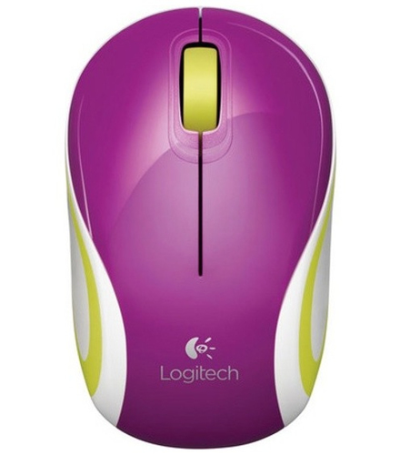 Logitech Wireless Mini Mouse M187 <910-003661> (RTL) USB 3btn+Roll, беспроводная  ,  уменьшенная