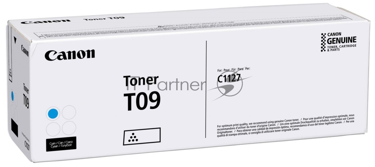 Тонер Canon T09 CY 3019C006 голубой туба для копира i-SENSYS X C1127iF, C1127i, C1127P