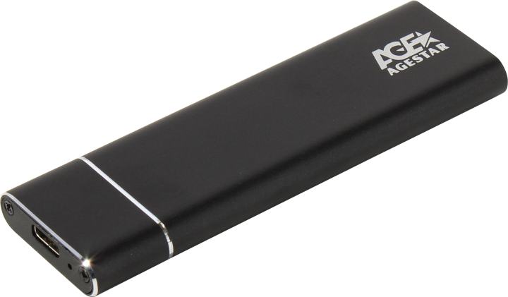 Внешний корпус AgeStar 3UBNF5C BLACK, M.2 USB 3.0 NGFF, алюминий
