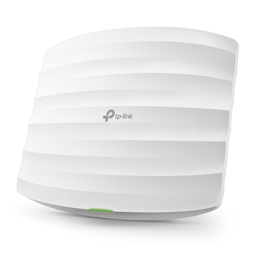 TP-Link - AC1350 Wave 2 Гигабитная двухдиапазонная потолочная точка доступа Wi-Fi
До 1317 Мбит/с в двух диапазонах Wi-Fi: до 450 Мбит/с на 2,4 ГГц и до 867 Мбит/с на 5 ГГц 
Fast roaming (802.11k/v) обеспечивает высокую мобильность и автоматически переключает клиентские устройства с одной точки доступа на другую.
Поддержка Power over Ethernet (802.3af) и пассивного PoE 
Функция Band Steering автоматически переключает двухдиапазонные устройства на канал 5 ГГц для более быстрого подключения
Beamforming усиливает сигнал в нужном направлении, обеспечивая более быстрый и стабильный Wi-Fi