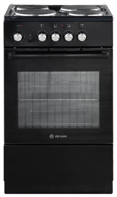 Плита электрическая De Luxe 5004.18Э, белый, 4 конфорки, духовка 43 л