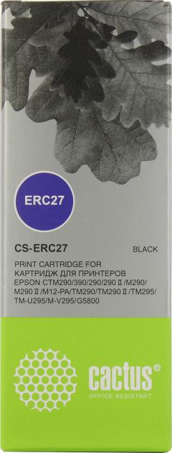 Картридж матричный Cactus CS-ERC27 черный 10 мм, 3.5 м, 900 000 знаков для Epson ERC 27