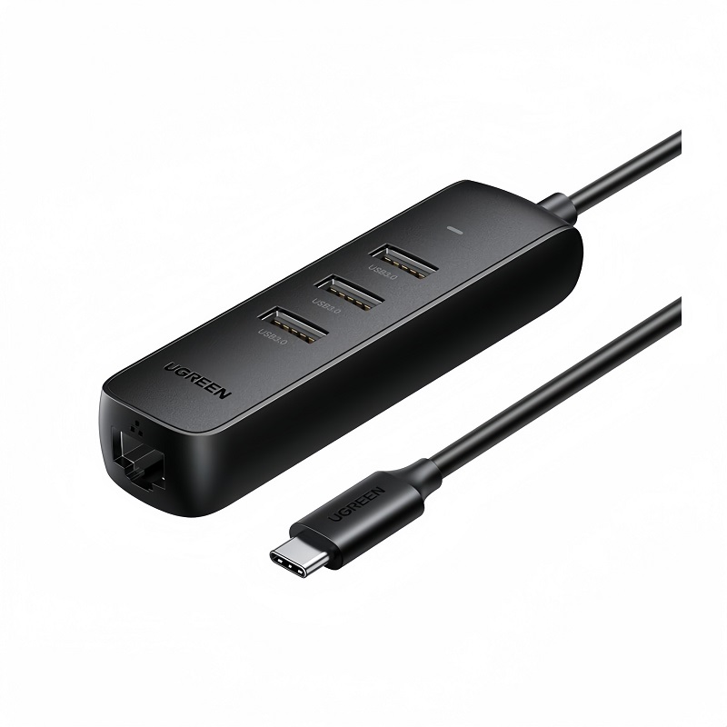 <117273> Концентратор USB-A - 4-in-1-multi-port, UGREEN CM416 (10915) 25 см черный [10915_]