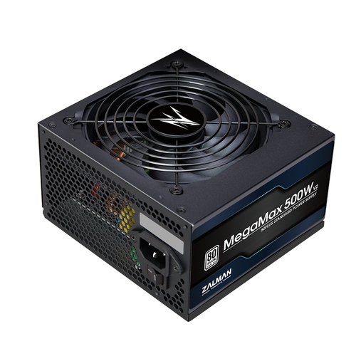 Блок питания 500W Zalman ZM500-TXII (V2) мощность 500 Вт, ATX12V 2.31, активный PFC, вентилятор 120 мм, cертификат 80 PLUS Standard