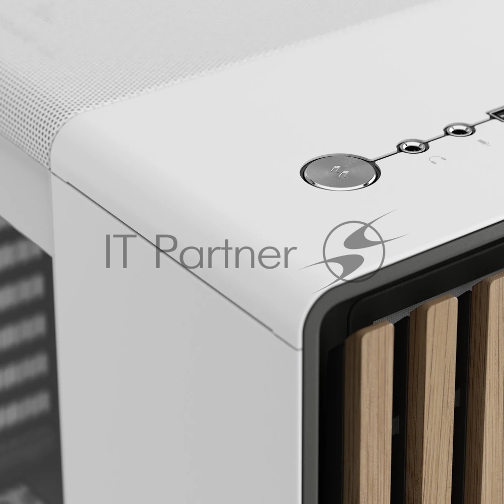 Компьютерный корпус без блока питания Case Fractal Design North TG Clear Tint, Midi-Tower, 2x140мм, 2xUSB-A 3.2 + 1xUSB 3.2 Type-C ATX, mATX, mITX Wood panel, Chalk белый