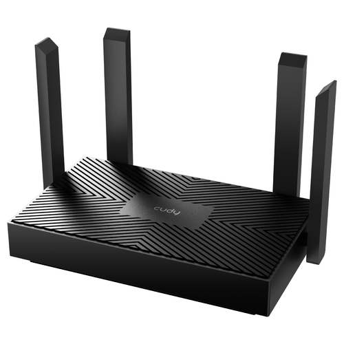 Маршрутизатор CUDY WR1500 AX1500 Gigabit Wi-Fi 6 Router Dual Band, Chipset Realtek, 802.11ax/ac/a/b/g/n, 1201Mbps at 5GHz + 300Mbps at 2.4GHz, 4 x 10/100/1000Mbps Ports, WPA3, IPv6, 4 x 5dBi fixed antennas