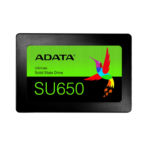 Твердотельный накопитель/ ADATA SSD Ultimate SU650, 1000GB, 2.5" 7mm, SATA3, 3D TLC,R/W 520/450MB/s, IOPs 40 000/65 000, TBW 1120, DWPD 1 (3 года)