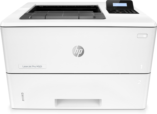 HP LaserJet M501dn (A4, 600dpi, 43ppm, 256Mb, 2лотка(100+550л), Двухсторонняя печать, 2x строчный ЖК-дисплей, клавиатура-нумератор, ePrint, USB/GLAN) ( J8H61A )