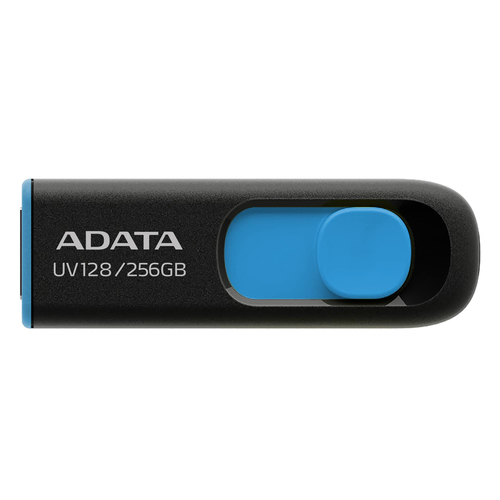 USB накопитель ADATA - DashDrive UV128, USB Type A (USB 3.2 Gen 1), 256 ГБ, read speed-100MB/s, цвет чёрный, AUV128-256G-RBE