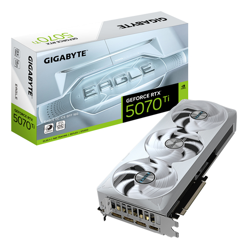 Видеокарта Gigabyte PCI-E 5.0 GV-N507TEAGLEOC ICE-16GD 1.0 NVIDIA GeForce RTX 5070TI 16Gb 256bit GDDR7 2542/28000 HDMIx1 DPx3 HDCP Ret