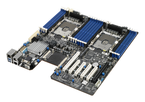 Материнская плата серверная ASUS Z11PR-D16 Intel C621, 2*LGA3647 (150W), 16*DIMM slots (up to 2048Gb DDR4 2666/2400/2133 RDIMM/ LRDIMM/ NVDIMM/ 3DS DIMM), 2*PCI-E x16, 4*PCI-E x8 + OCP 2.0 module support, 11*SATA 6Gb/s (8 by 2 mini-SAS HD), 2*M.2, 2*Intel I350-AM2 + 1 * Management Port, Aspeed AST2500 64MB, ASMB9-iKVM, 2*USB3.0, E-ATX 12” x 13”
