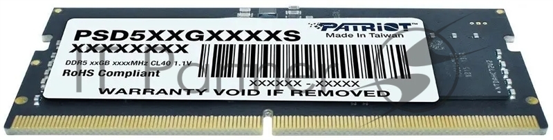 Оперативная память Patriot Signature Line, DDR5, 32GB (1x32GB), 5600 MHz, CL46, без радиатора, SO-DIMM
