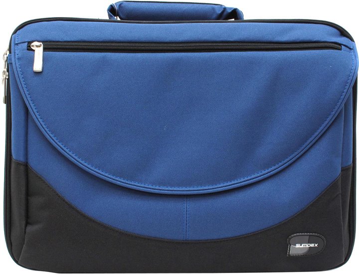 Сумка Sumdex PON-302NV (полиэстер, чёрная,синяя, 15.4")