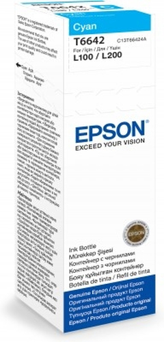 Контейнер с чернилами Epson T66424A для Epson Photo L100\L200\L210\L300\L355 70мл. Cyan (ориг.)