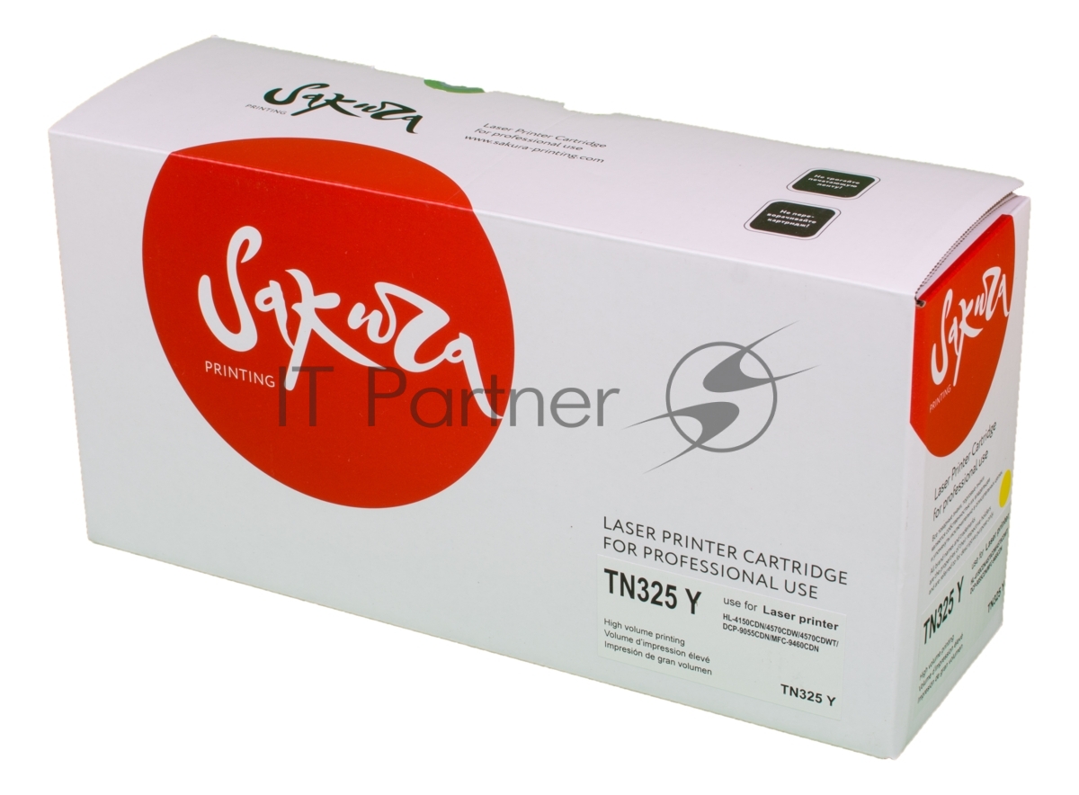 Картридж лазерный Sakura TN325Y для Brother HL-4140CN, HL-4150CDN, HL-4570CDW, HL-4570CDWT, DCP-9055CDN, DCP-9270CDN, MFC-9460CDN, MFC-9465CDN, MFC-9970CDW, желтый, 3500 к.