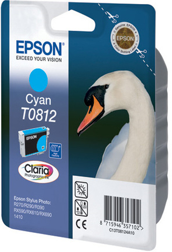 <010516> Картридж струйный EPSON T0812/T1112 для Epson 1410,R270/290/295/390,RX590/610/615/690, голубой [C13T11124A10]