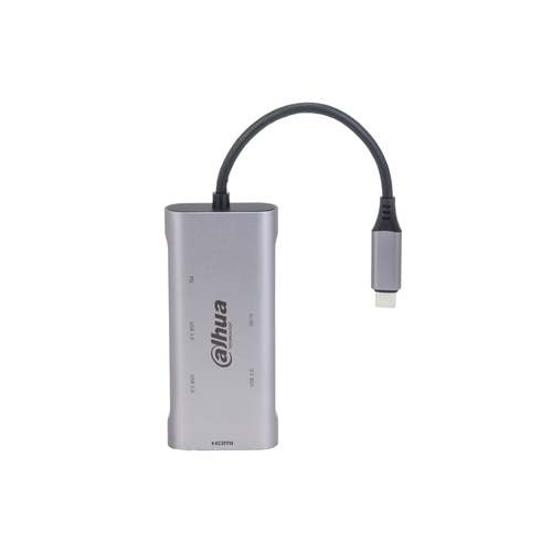 Концентратор Dahua 7-in-1 Docking station 7 in 1 USB 3.1 Type-C to USB 3.0 + HDMI + SD/TF + PD Docking Station (DH-TC37)
