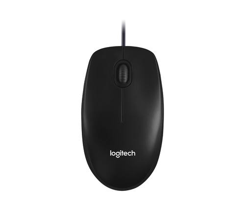 Мышь проводная LOGITECH M100 черный (USB, 1000dpi, 2but) (910-006765)