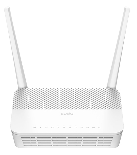 Маршрутизатор CUDY AC1200 Wi-Fi VoIP GPON Router Wireless Dual Band Gigabit xPON Router, Realtek chipset, GPON/EPON, 867Mbps at 5GHz + 300Mbps at 2.4GHz, 802.11ac/a/b/g/n, 1 PON Port, 4 Gigabit RJ45 port, 1 RJ11 Port, Power ON/OFF Button,WPS Button,WiFi Button, Reset button,TR069/TR098/TR111/TR18 (GP1200V)