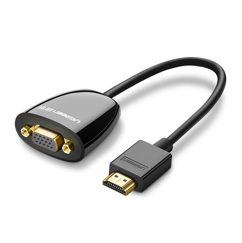 Конвертер UGREEN MM105 (40253) HDMI to VGA Converter without Audio. Цвет: черный