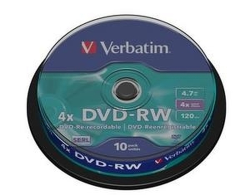 DVD-RW Disc Verbatim   4.7Gb  4x  (уп. 10 шт) на шпинделе (43552)