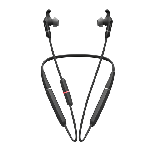 Гарнитура внутриканальные Jabra Evolve 65e черный беспроводные bluetooth шейный обод (6599-623-109)
