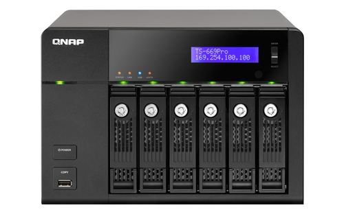 QNAP <TS-669 Pro> (6x3.5"/2.5"HotSwap HDD,  RAID0/1/5/5+/6/6+/10/10+,2xGbLAN,  USB3.0,  USB2.0, eSATA)