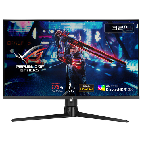 Монитор ASUS 32" ROG Strix XG32AQ Fast IPS 2560x1440 1ms 400cd 175Hz HDMI*2 DP USB Type-C HDR600 NVIDIA G-SYNC Swivel HAS Black