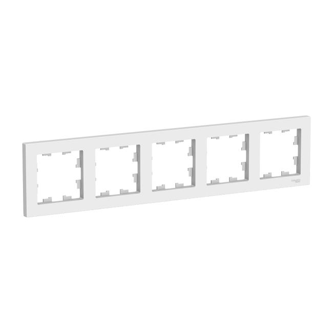 Schneider Electric ATN000105 ATLASDESIGN 5-постовая РАМКА,  универсальная,  БЕЛЫЙ
