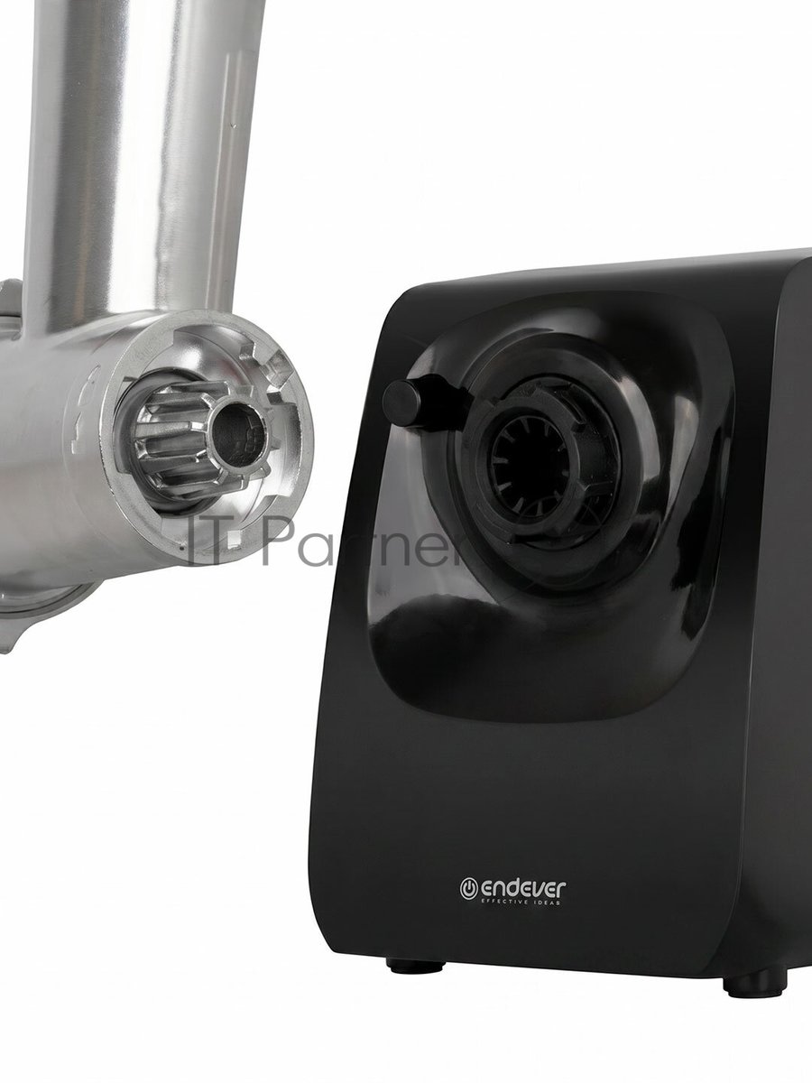 Мясорубка электрическая Endever Sigma-116 черный, 2600 Вт, 2.0 кг/мин, реверс, защита от перегрузки, металлический лоток, насадки - 5