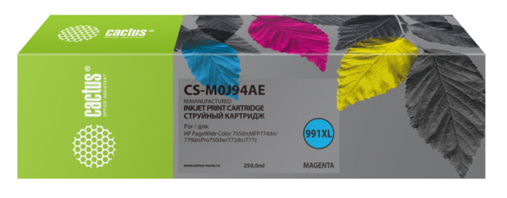 Картридж Cactus CS-M0J94AE Magenta для HP PW 755dn/MFP774dn/779dn/Pro750dw/772dn (восстановлен  из  б/у)
