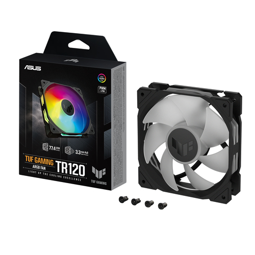 Вентилятор в корпус ASUS TUF GAMING TR120 FAN ARGB BLACK черный, 120x120x28 мм, 2000 об/мин, 29 дБ, 4 pin