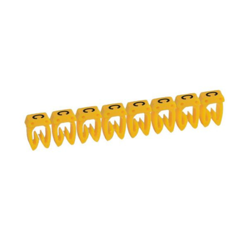 Legrand 038332 CAB3 Кольцо маркировочное 1.5-2.5мм (C)  черное/желтое  (038332)