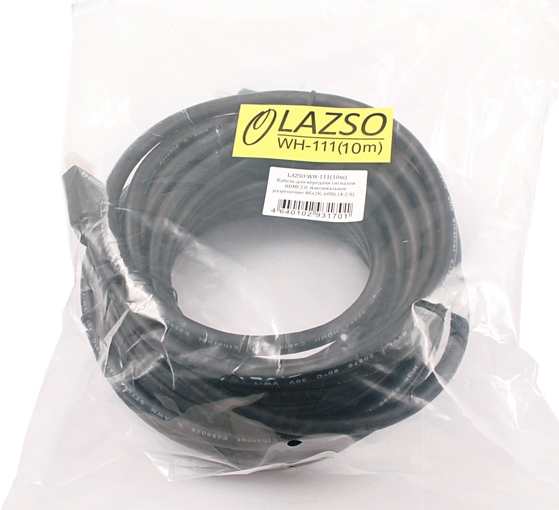 Кабель HDMI Generic HDMI-2.0-10M, 10 м, HDMI 2.0, 4K@60Hz