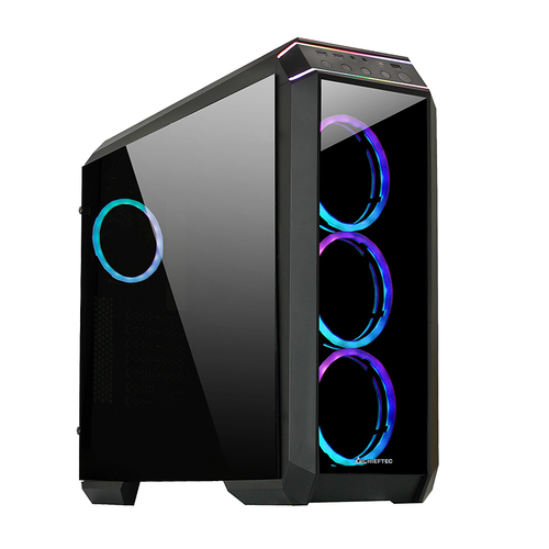GP-02B-UC-OP Корпус Chieftec Stallion II черный без БП ATX 2x120mm 2x140mm 1x180mm 1xUSB2.0  audio bott PSU