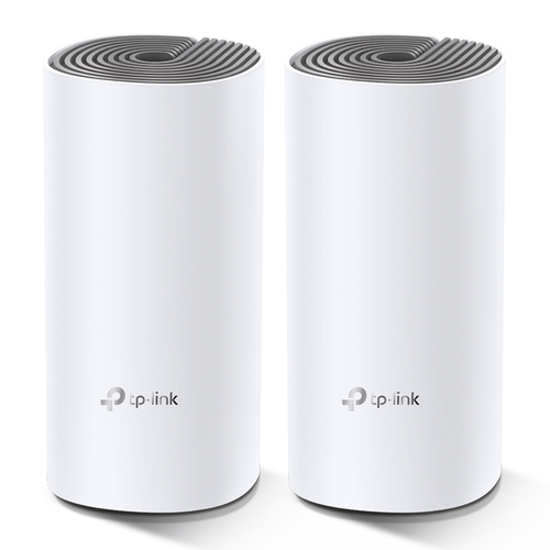Беспроводной маршрутизатор TP-Link - Deco E4, 2.4/5 ГГц, 867Мб/с, IEEE 802.11 a/b/g/n/ac, 2x RJ-45, 10/100 Мб/с, 2 antennas, Mesh (2-pack), белый, Deco E4(2-pack)