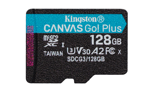 Флеш карта Kingston 128GB microSDXC Canvas Go Plus 170R A2 U3 V30 Single Pack w/o ADP EAN: 740617301243